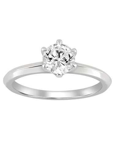 Diamond Ring - 1.50ct Round Brilliant Cut Lab Grown Diamond Engagement Ring in 14ct White Gold