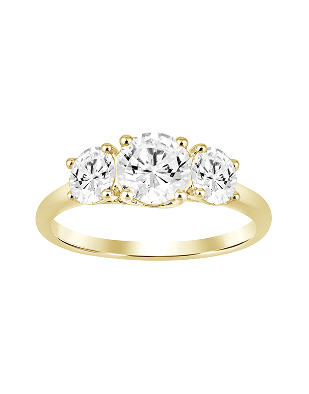 Diamond Ring - 2.00ct Trilogy Lab Grown Diamond Ring set in 14ct Yellow Gold
