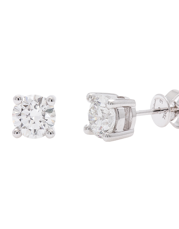 Diamond Earrings - 2.02 carat Lab Grown Diamond Stud Earrings in White Gold - 785715
