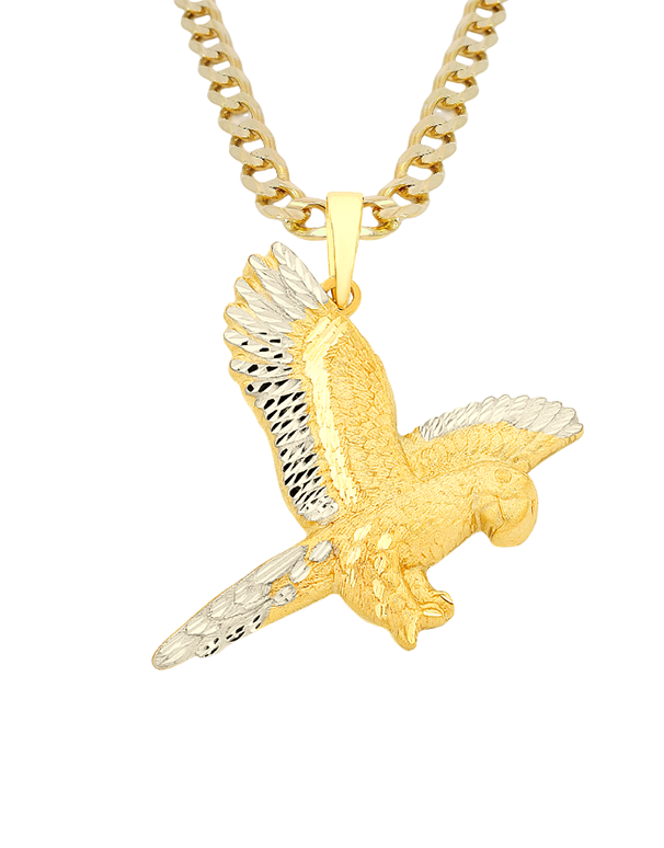 Gold Pendant - 9ct Two Tone Eagle Pendant - 760159