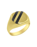 Men's Ring - 10ct Yellow Gold Onyx Ring - 771363