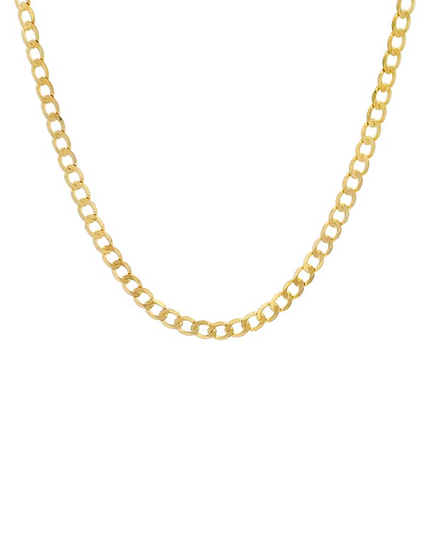 Gold Chain-10ct Yellow Gold 55cm Curb Chain-780960