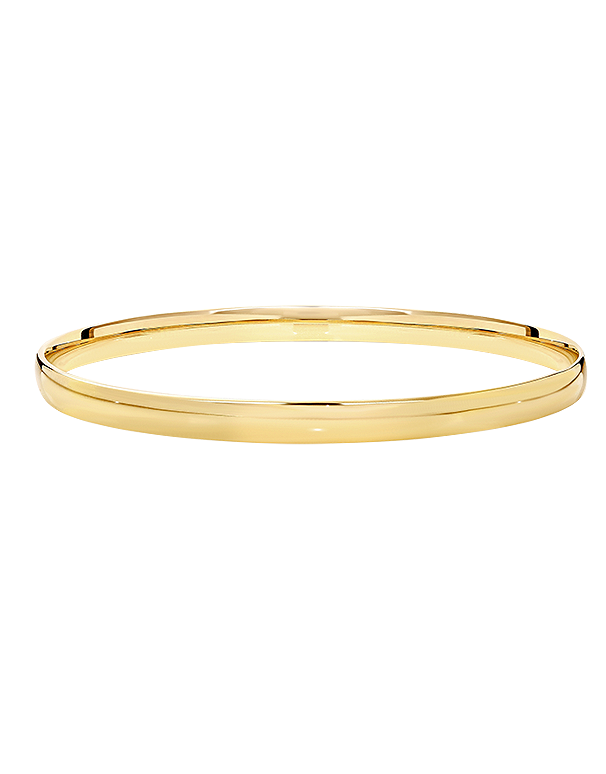 Gold Bangle - 10ct Yellow Gold Solid Bangle - 782394