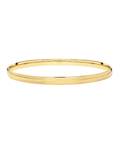 Gold Bangle - 10ct Yellow Gold Solid Bangle - 782394