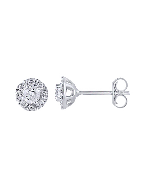 14ct White Gold Diamond Stud Earrings - 783906