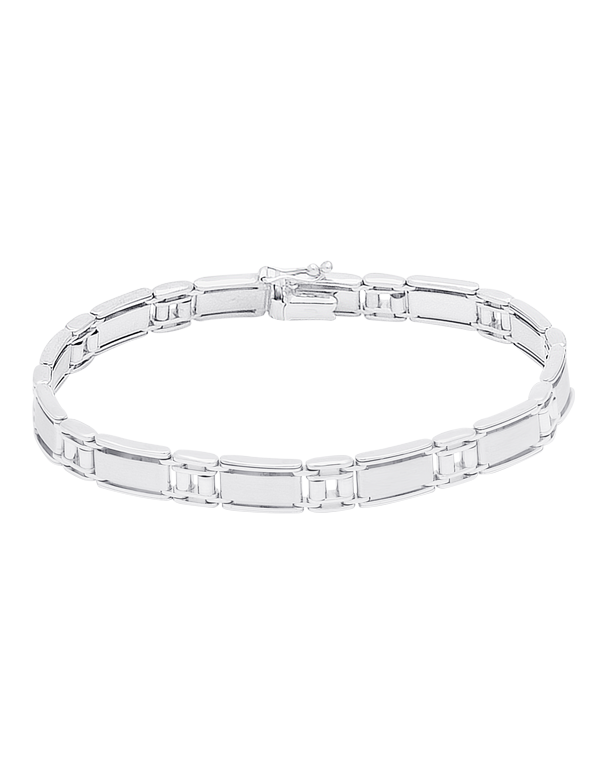 Gold Bracelet - 9ct White Gold Men's Bracelet - 783912
