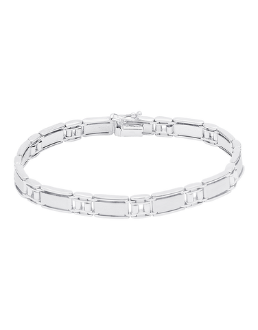 Gold Bracelet - 9ct White Gold Men's Bracelet - 783912