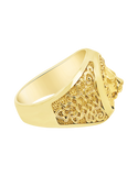 Men's Ring - 10ct Yellow Gold Mens Lion Ring - 783992
