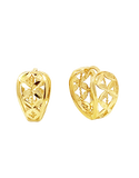 Gold Earrings - 10ct Yellow Gold Huggie Hoop Earrings - 784004