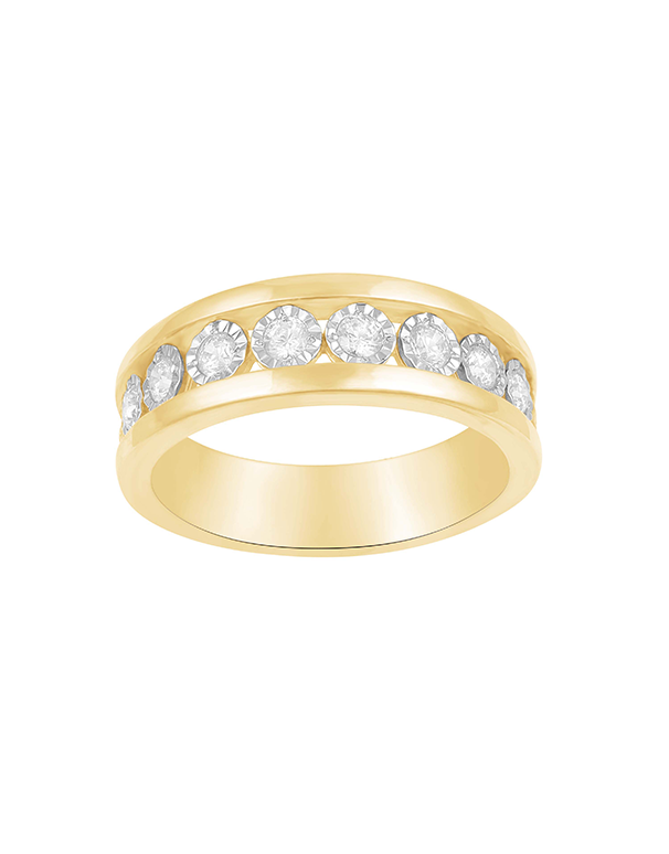 Diamond Ring - 10ct Yellow Gold Diamond Set Ring - 784153