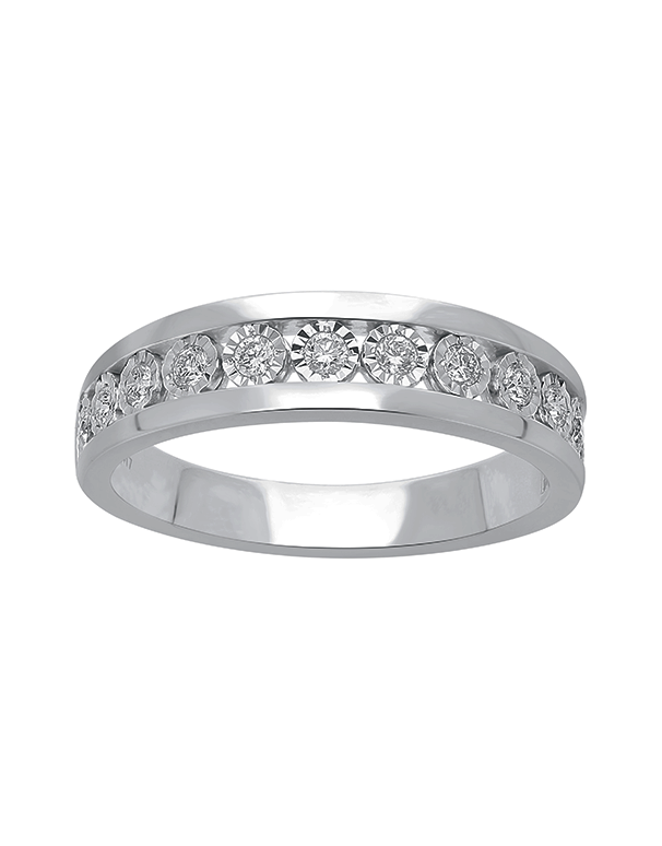 Diamond Ring - 10ct White Gold Diamond Set Ring - 784218