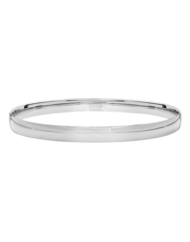 Gold Bangle - 10ct White Gold Solid Bangle - 784301