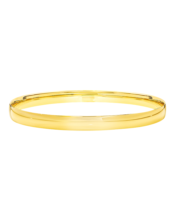 Gold Bangle - 10ct Yellow Gold Solid Bangle - 784304