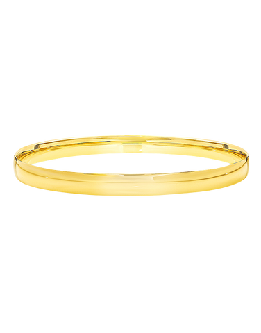 Gold Bangle - 10ct Yellow Gold Solid Bangle - 784304