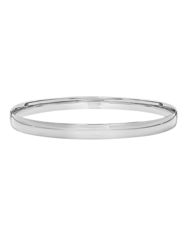 Gold Bangle - 10ct White Gold Solid Bangle - 784306