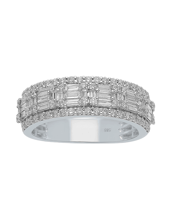 Diamond Ring - 14ct White Gold Diamond Set Ring - 784310