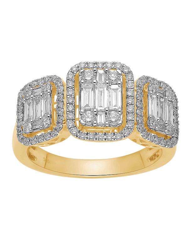 Diamond Ring - 14ct Yellow Gold 1.15ct Diamond Set Ring - 785906