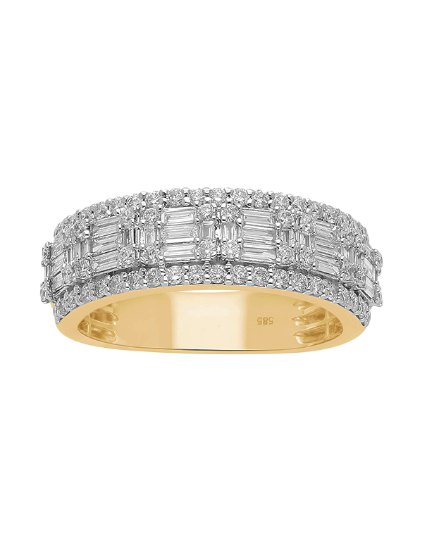 Diamond Ring - 14ct Yellow Gold Diamond Set Ring - 785907