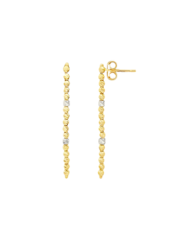 Scintilla Earrings -Scintilla 10ct Two Tone Gold Stud Drop Earrings-786555