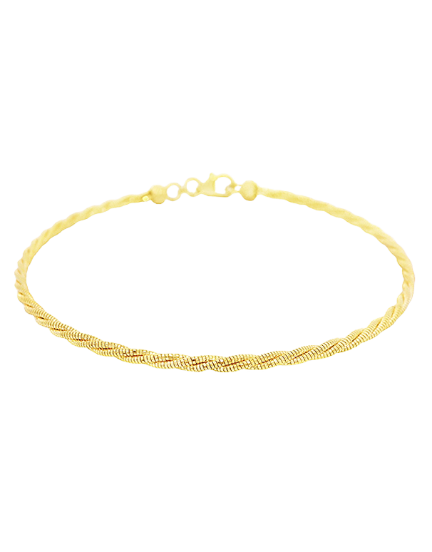 Scintilla Bracelet - Scintilla 10ct Yellow Gold 19cm Twist Bracelet - 786559