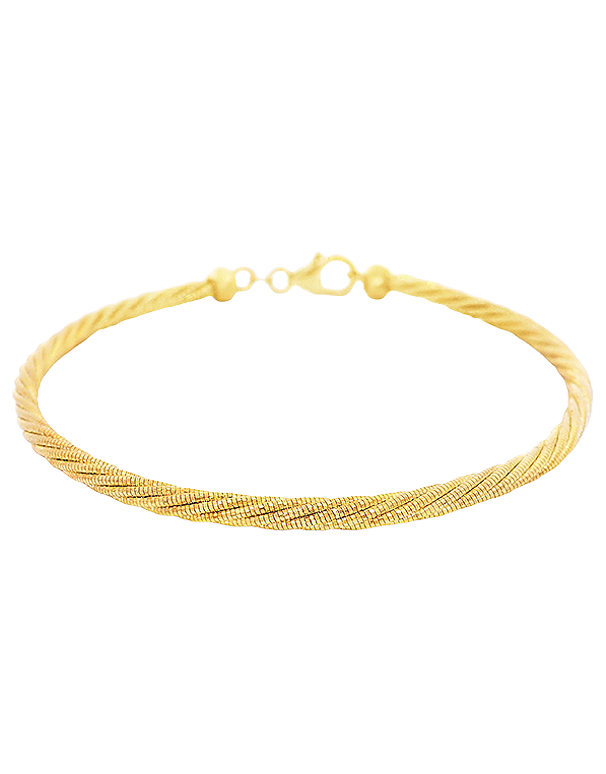 Scintilla Bracelet - Scintilla 10ct Yellow Gold 19cm Twist Bracelet - 786561