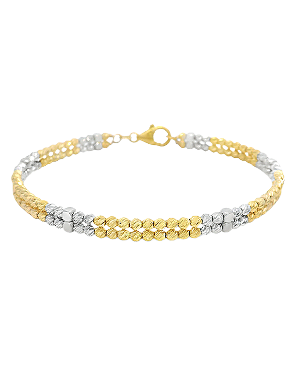 Scintilla Bracelet - Scintilla 10ct Two Tone 19cm  Diamond Cut Bracelet - 786563