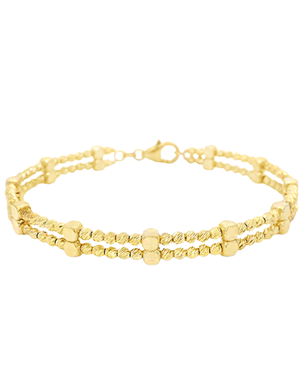 Scintilla Bracelet - Scintilla 10ct Yellow Gold 19cm Diamond Cut Bracelet - 786564