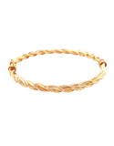 Gold Bangle - 10ct Yellow Gold Twist Hinged Bangle - 786782