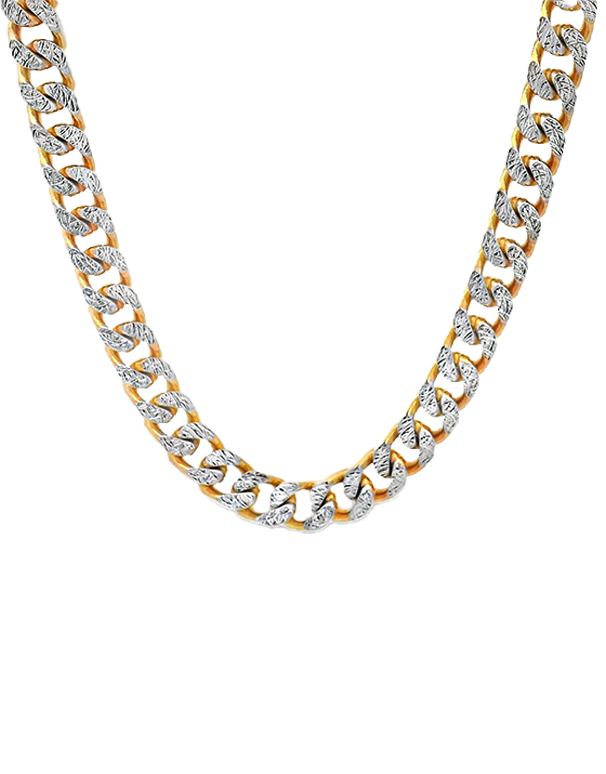 Men's Chain - 10ct Two Tone 55cm Curb Chain- 787034