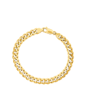 Gold Bracelet - 10ct Yellow Gold Men's Curb 22cm - 787038