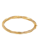 Gold Bangle - 10ct Yellow Gold Twist Hinged Bangle - 787098