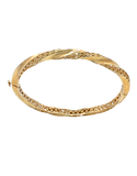 Gold Bangle - 10ct Yellow Gold Twist Hinged Bangle - 787098