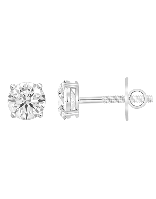 Diamond Earrings - 3.00ct Lab Grown Diamond Classic Studs set in 14ct White Gold - 788196
