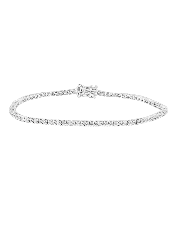 Diamond Bracelet - 2.00ct Lab Grown Diamond Tennis Bracelet set in 10ct White Gold - 788201