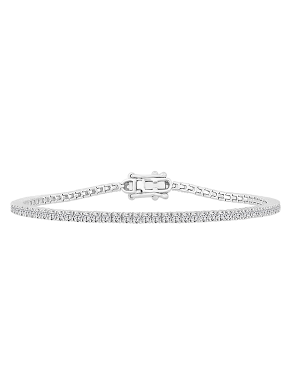 Diamond Bracelet - 3.00ct Lab Grown Diamond Tennis Bracelet set in 10ct White Gold - 788202
