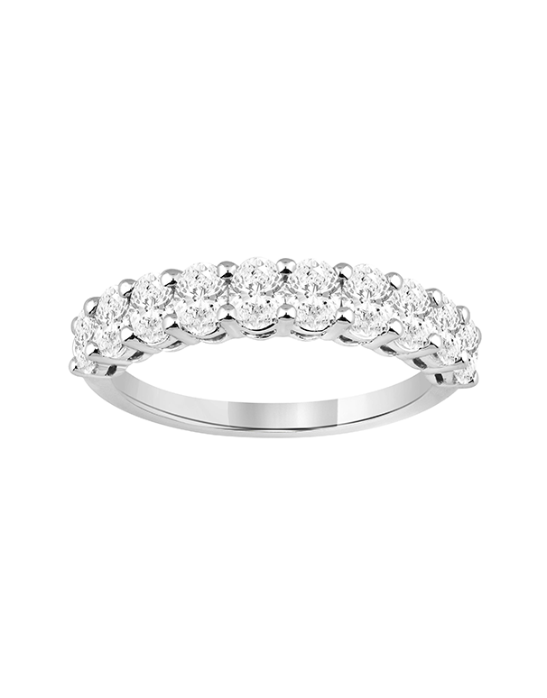 Diamond Ring - 1.50ct Oval Lab Grown Diamond Band, set in 14ct White Gold - 788204