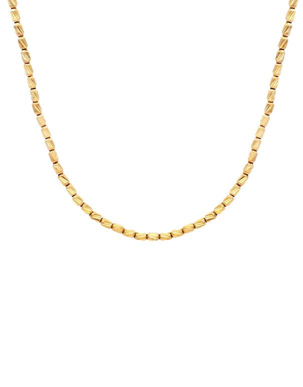Gold Chain-10ct Yellow Gold 50cm Bead Chain-788748