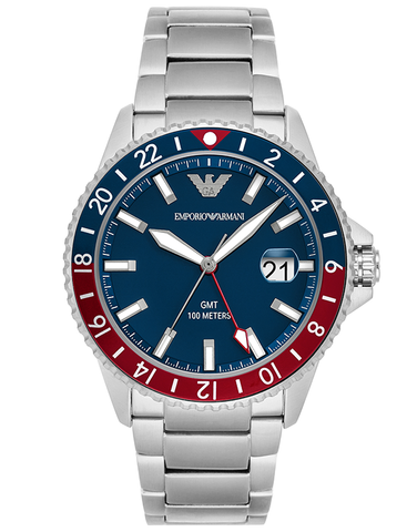 Emporio Armani - GMT Dual Time Stainless Steel Watch - AR11590 - 788298