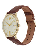 Emporio Armani - Three-Hand Date Brown Leather Watch - AR11610 - 788504