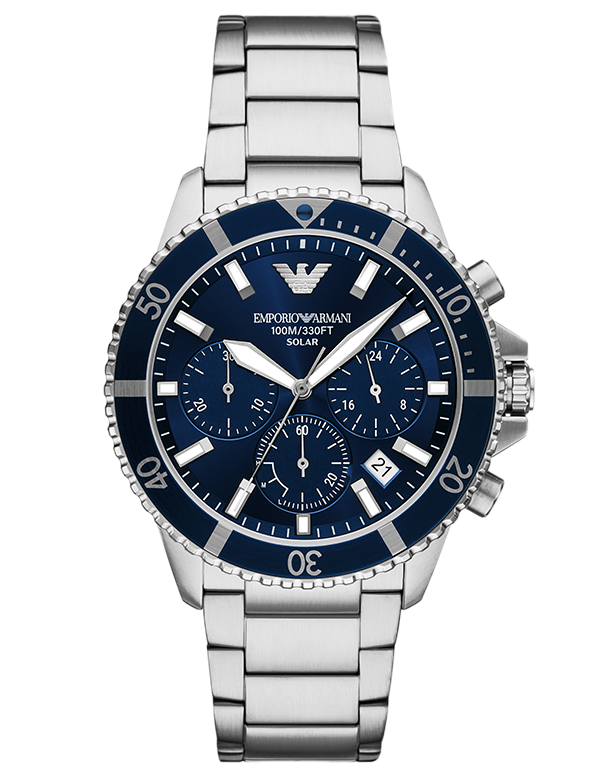 Emporio Armani - World Explorer Solar-Powered Chronograph Stainless Steel Watch - AR11681 - 789644
