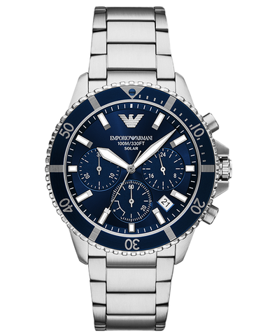 Emporio Armani - World Explorer Solar-Powered Chronograph Stainless Steel Watch - AR11681 - 789644
