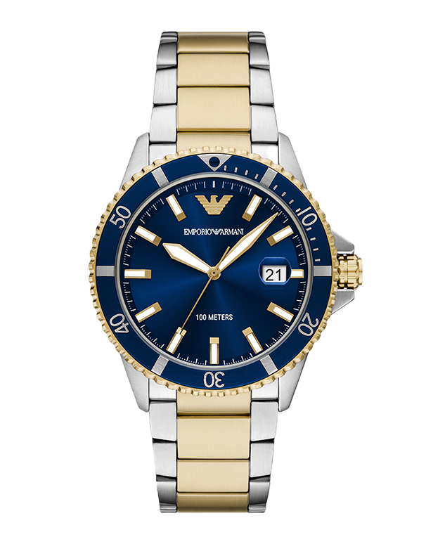 Emporio Armani - World Explorer Three-Hand Date Two-Tone Stainless Steel Watch - AR11682 - 790316