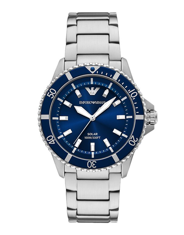 Emporio Armani - World Explorer Solar-Powered Three-Hand Stainless Steel Watch - AR11697 - 790317