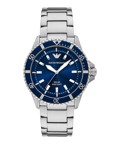 Emporio Armani - World Explorer Solar-Powered Three-Hand Stainless Steel Watch - AR11697 - 790317