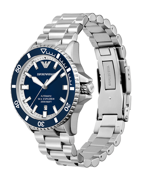 Emporio Armani - Sea Explorer Elite Automatic Stainless Steel Watch -