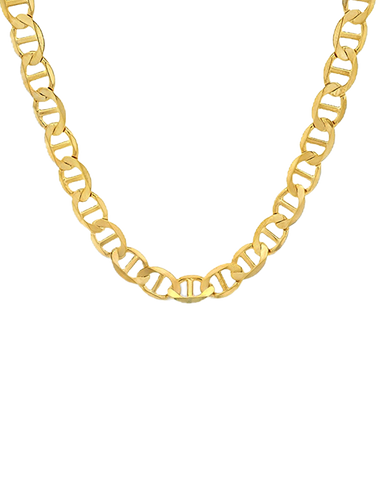 Men's Chain- 10ct Yellow Gold Bevelled Anchor 55cm Chain-784561
