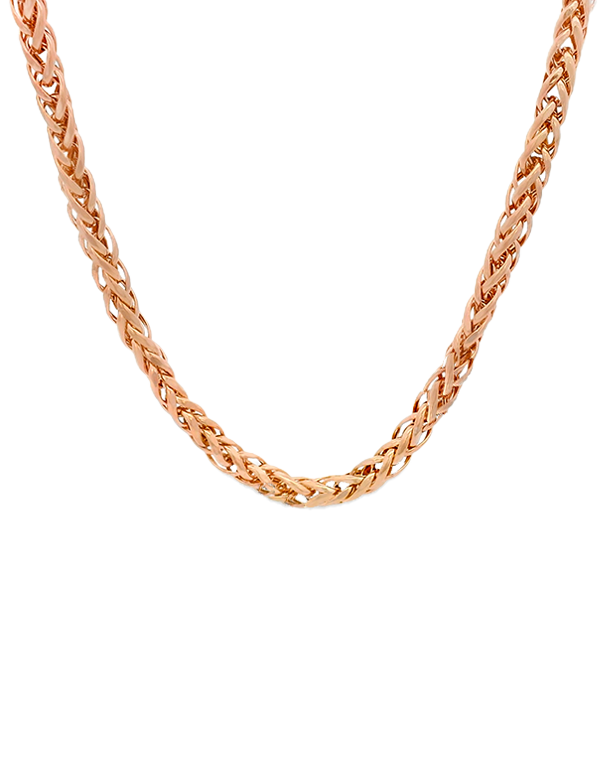 Gold Chain-10ct Rose Gold 50cm Foxtail Chain-785449