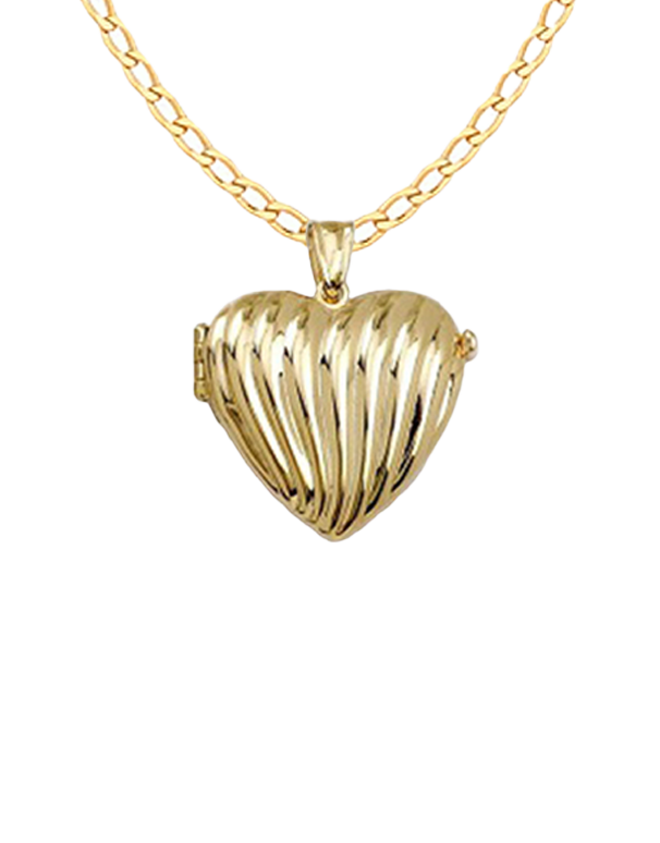 Gold Pendant- 10ct Yellow Gold Heart Locket- 785200