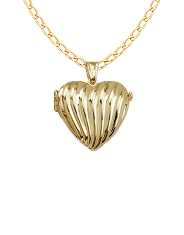 Gold Pendant- 10ct Yellow Gold Heart Locket- 785200
