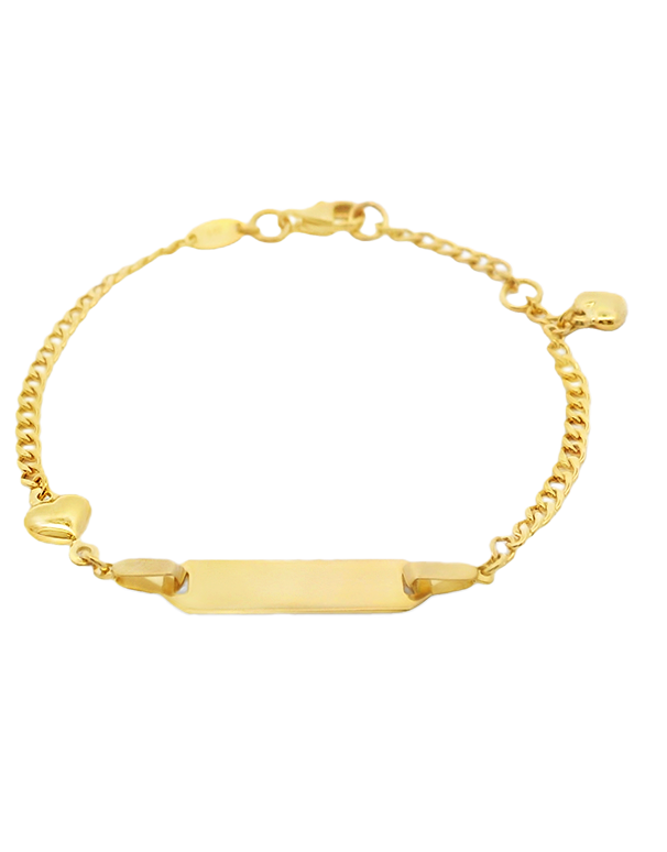Gold Bracelet - 10ct Yellow Gold ID Charm Bracelet - 781357